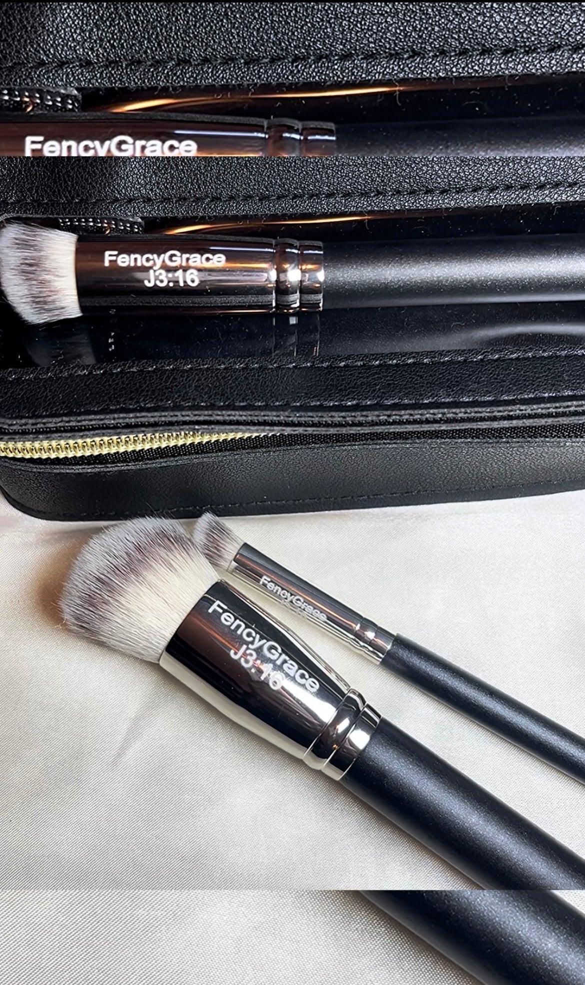 Kit 3 pinceaux maquillage Haute qualité - Fencygrace