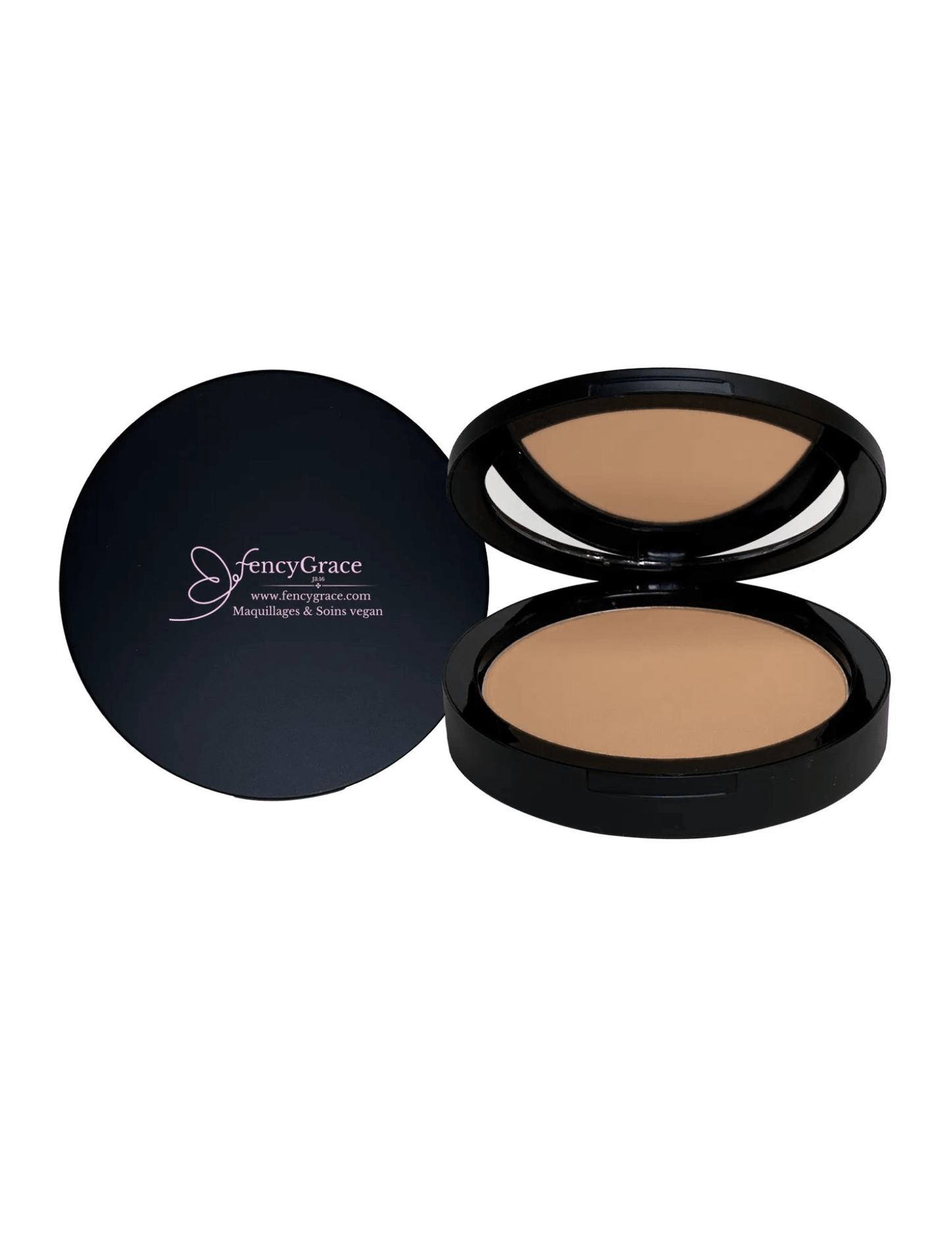 Poudre compacte vegan FencyGrace contrôle brillance teinte Emma 110