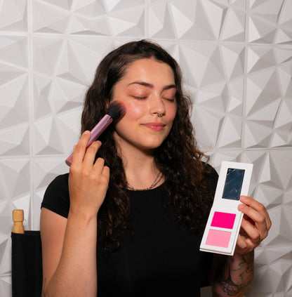 Blush Double pink pigmenté crémeux et poudre – FencyGrace | Maquillage Végan & Naturel - Fencygrace