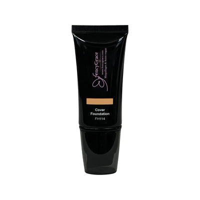 Fond de teint couvrance totale vegan FencyGrace - Miel 114 - Fencygrace