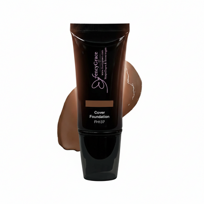 Fond de teint vegan haute couvrance – fini lumineux naturel | FencyGrace Canada