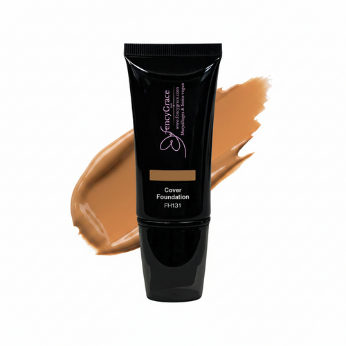 Fond de teint vegan haute couvrance – fini lumineux naturel | FencyGrace Canada