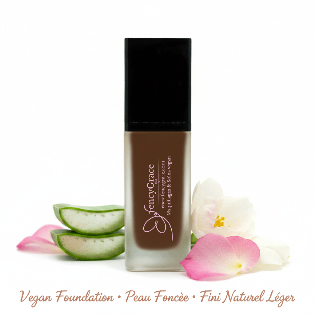 Fond de teint vegan hydratant SPF 15 – Fini lumineux naturel | FencyGrace Canada - disponible dans plusieurs teintes - Fencygrace