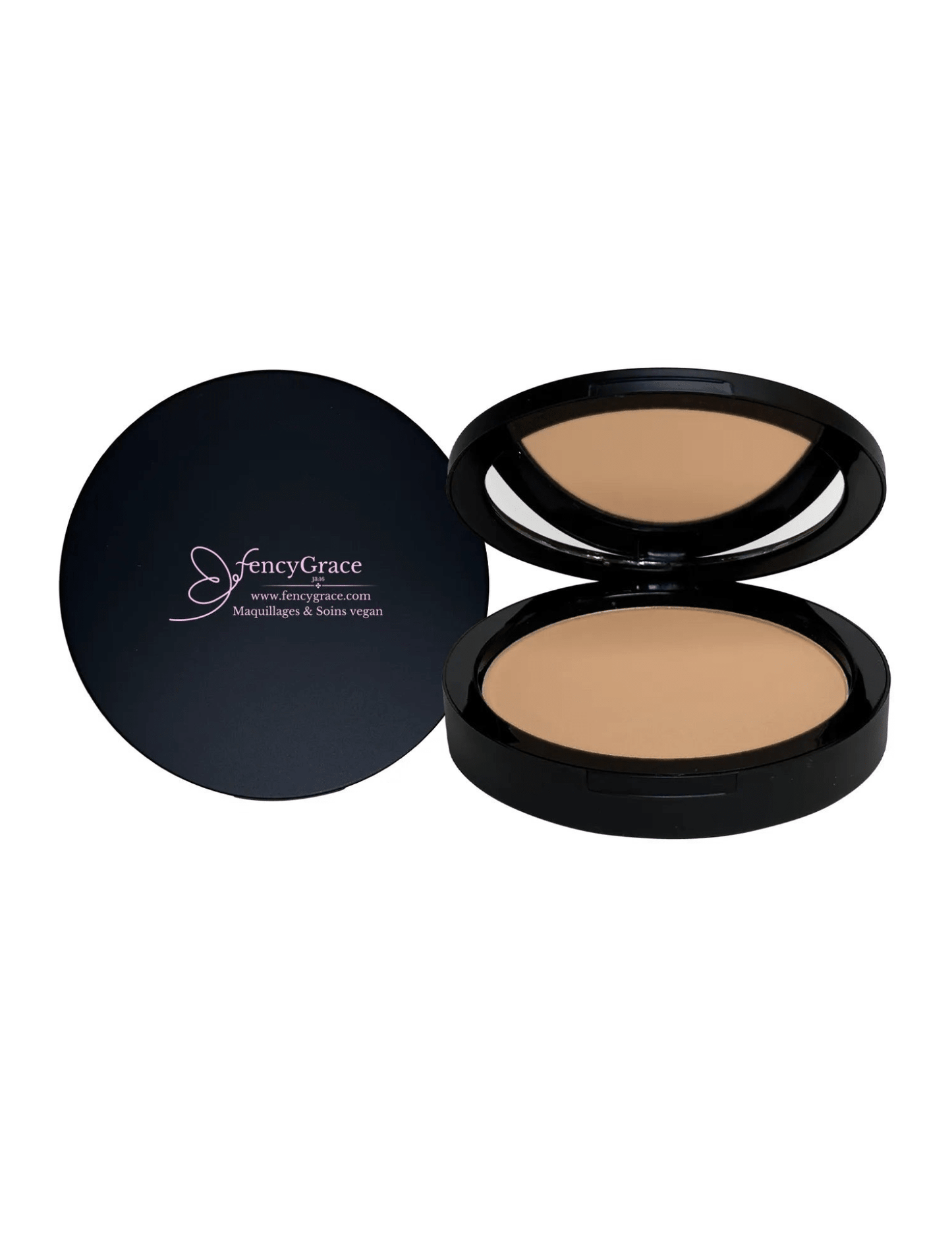 Poudre Compacte Végan – Fini Naturel & Teint Unifié | FencyGrace | Disponible en Plusieurs teintes - Fencygrace